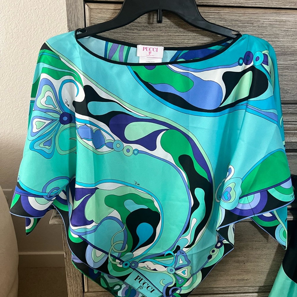 Emilio Pucci Multicolor Abstract Blouse